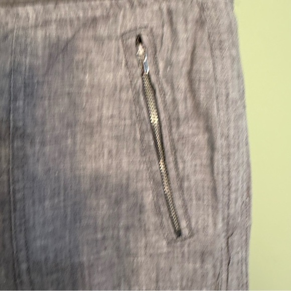 Athleta women Heather Gray Joggers linen elastic stretch waist size 4 - Picture 2 of 7